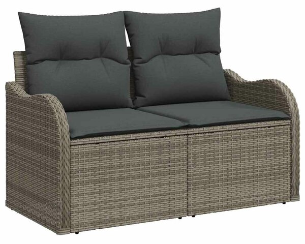 VidaXL Kerti Kanapé Szett párnával tárolóval párnával 8 pcs Szürke