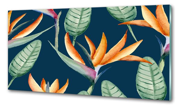 Konyhai hátfalpanel Strelitzia reginae