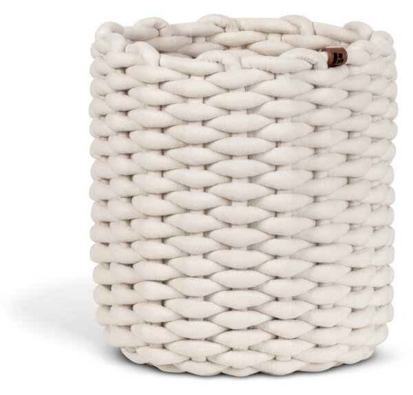 Textil tárolókosár ø 25x25 cm Peach Skin Round M – Bigso