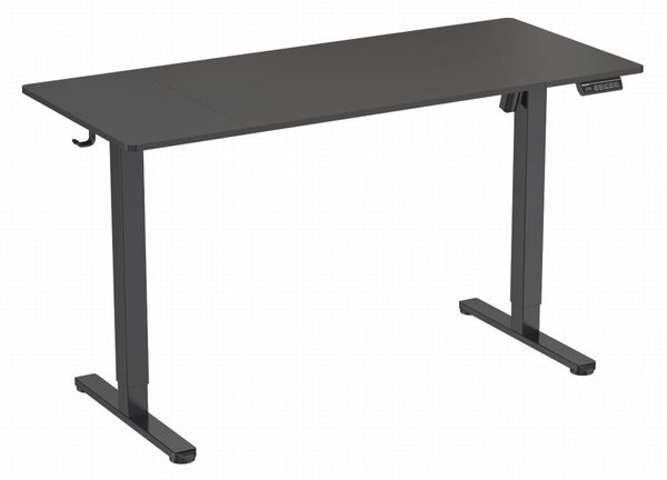 Elektromosan állítható magasságú íróasztal - 140x60cm fekete ülő-/állómunkához - LVN System Lite LV1713
