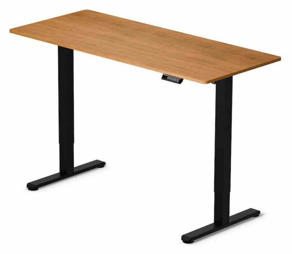 Elektromosan állítható magasságú íróasztal - 140x60cm arany tölgy ülő-/állómunkához - LVN System Lite LV1715