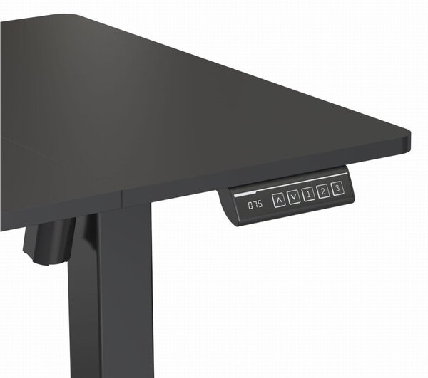 Elektromosan állítható magasságú íróasztal - 140x60cm fekete ülő-/állómunkához - LVN System Lite LV1713