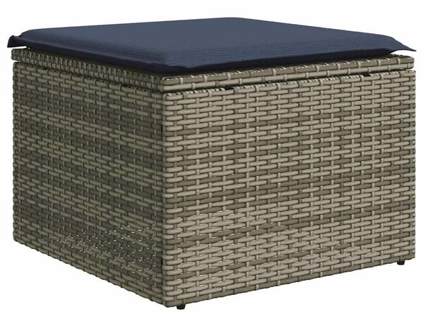 VidaXL 6 db szürke polyrattan kerti kanapégarnitúra párnákkal