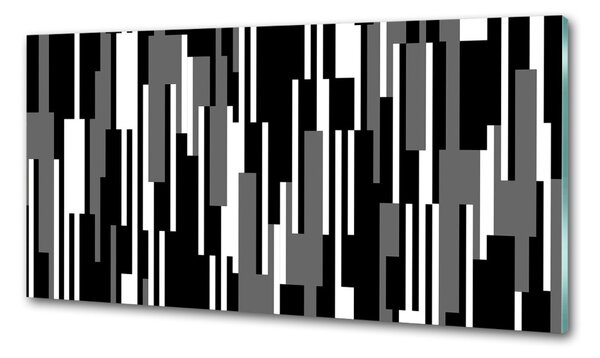 Konyhapanel Fekete-fehér vonalak