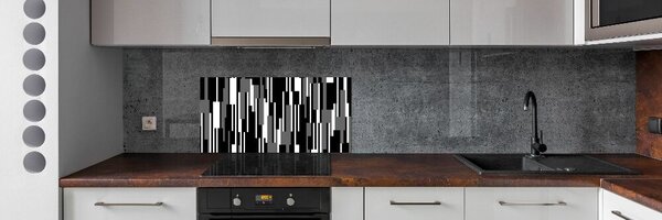 Konyhapanel Fekete-fehér vonalak