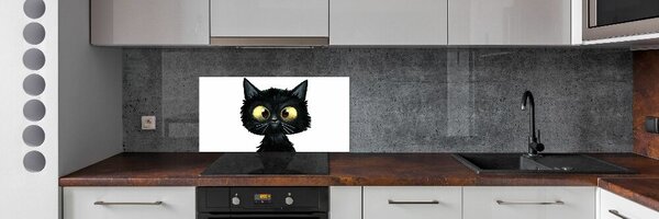 Konyhai fali panel Illusztráció egy macska