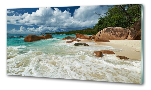 Konyhai dekorpanel Strand seychelles