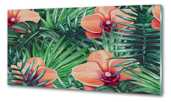 Konyhai hátfalpanel Orchidea