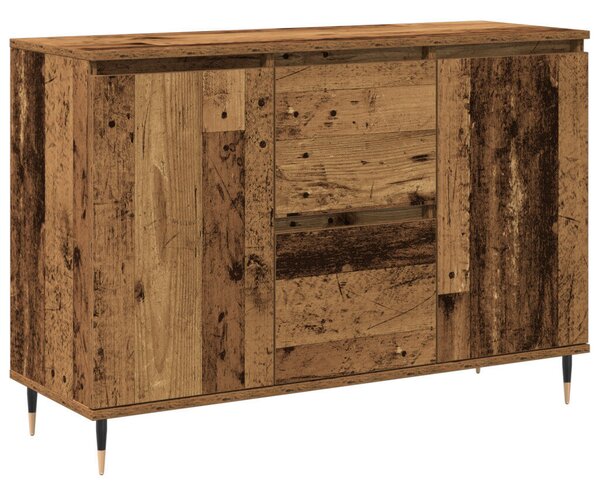 VidaXL Készülék szekrény ajtókkal és fiókokkal, régi fa 101,5x35x70 cm