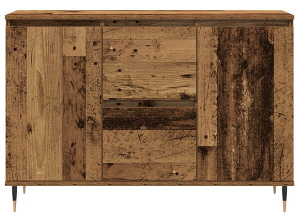 VidaXL Készülék szekrény ajtókkal és fiókokkal, régi fa 101,5x35x70 cm