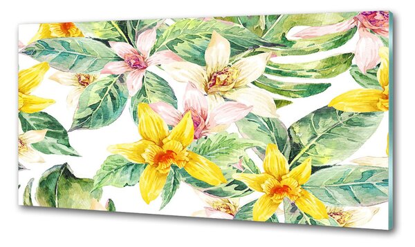 Konyhai hátfalpanel Orchidea