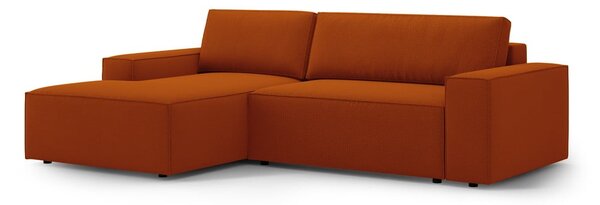 Téglavörös kinyitható sarokkanapé (bal oldali) Jodie – Micadoni Home
