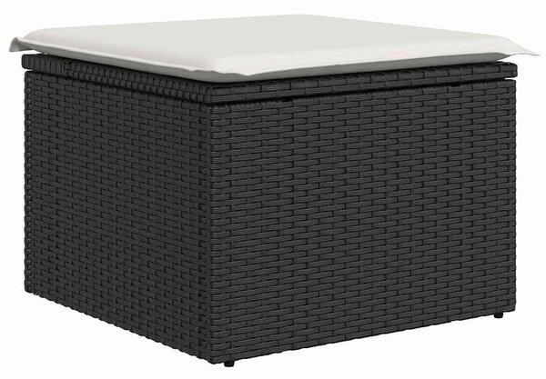 VidaXL Kerti Kanapé Szett 6 pcs Fekete és Krém