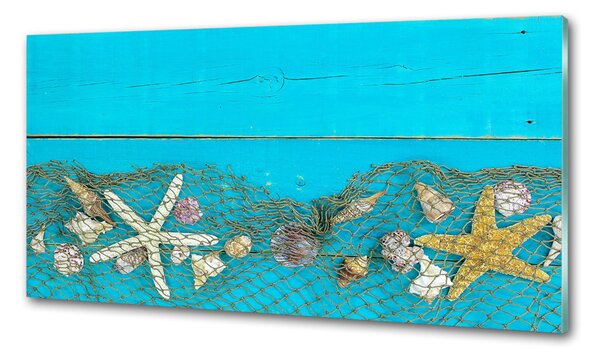 Konyhapanel Starfish és kagylók