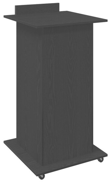 VidaXL Pódium fiókkal polcokkal Musta tammi 55 x 55 x 107 cm Faanyag