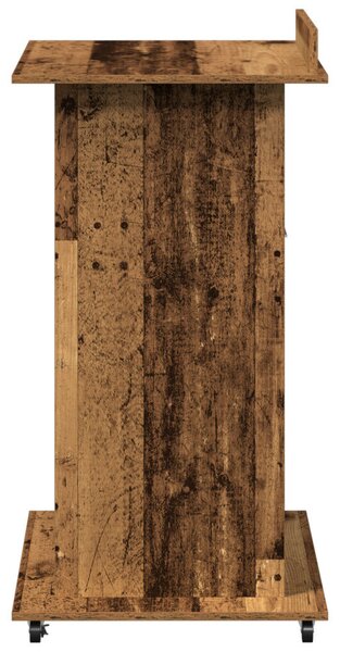 VidaXL Pódium fiókkal polcokkal Régi fa 55 x 55 x 107 cm Faanyag