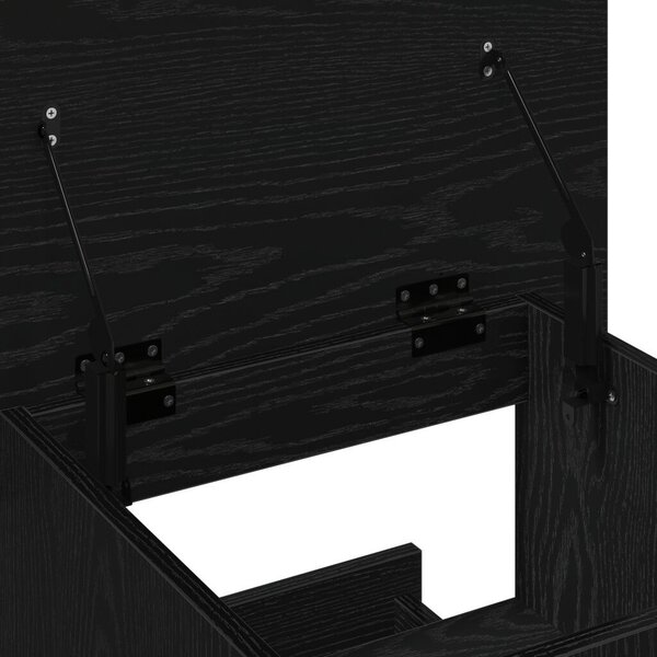 VidaXL Pódium fiókkal polcokkal Musta tammi 55 x 55 x 107 cm Faanyag