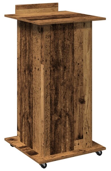 VidaXL Pódium fiókkal polcokkal Régi fa 55 x 55 x 107 cm Faanyag