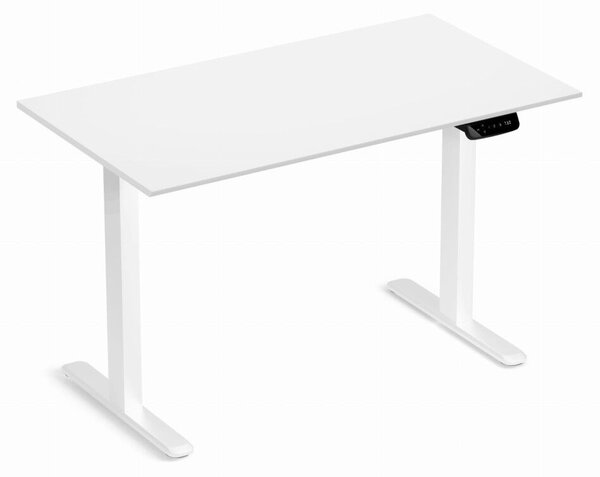 Profi elektromosan állítható magasságú íróasztal 120x80cm fehér | Dupla motor - Memória - USB - Nagy teherbírás | LVN System Control Pro