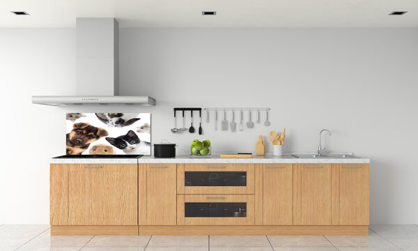 Konyhai fali panel Háziállatok