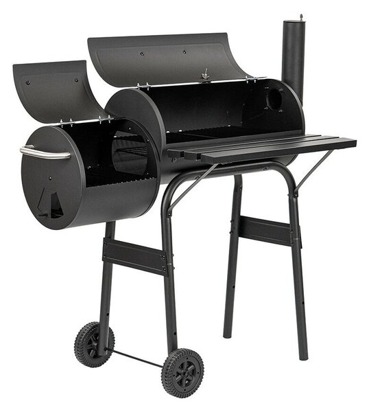 Faszenes kerti grillsütő füstölővel