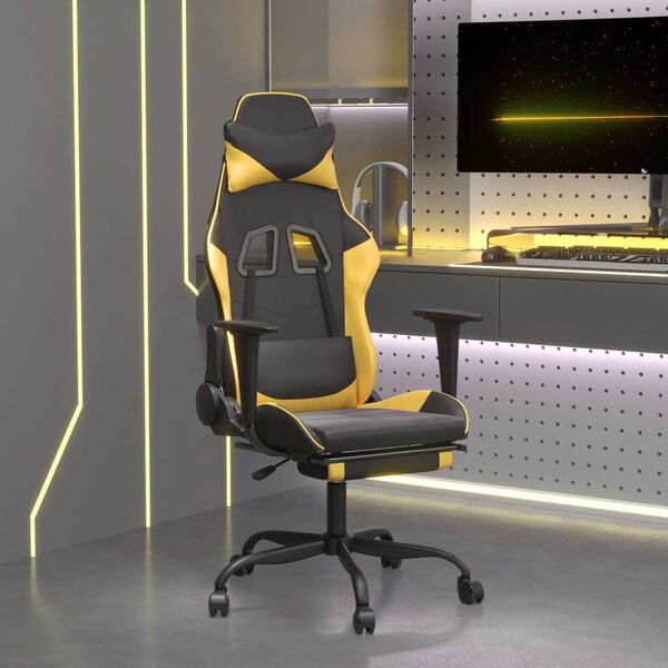 VidaXL Gamer Szék - Masszázs Funkció - Fekete-Arany