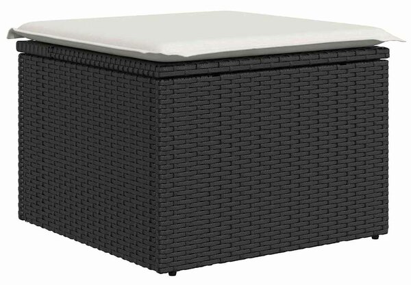 VidaXL Kerti Kanapé Szett 9 pcs Fekete és fehér