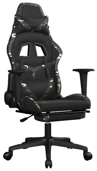 VidaXL Gamer Szék - Masszázs - Fekete-Terepszínű