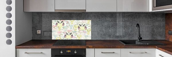 Konyhai falburkoló panel Baglyok