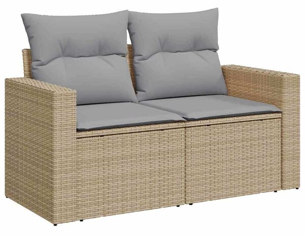 VidaXL Kerti Kanapé Szett 17 pcs Beige és Világosszürke polirattan