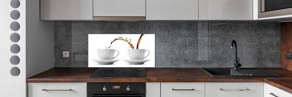 Konyhai hátfalpanel Ömlött a kávé