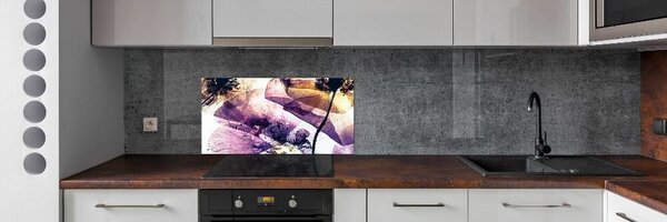 Konyhai falburkoló panel Száraz pipacsok