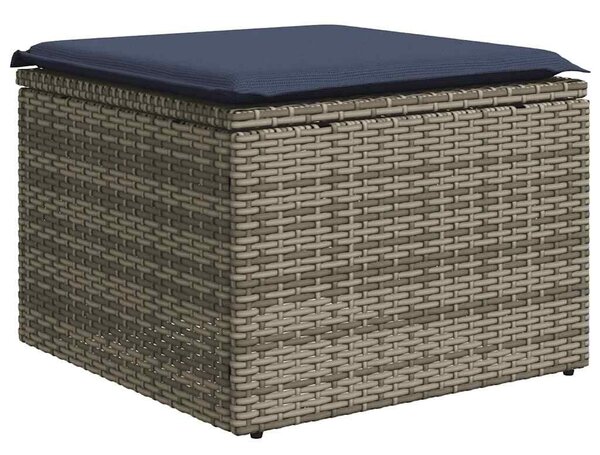 VidaXL 10 részes szürke polyrattan kerti ülőgarnitúra párnával