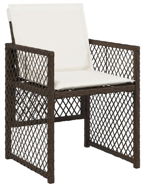 VidaXL 15 részes barna polyrattan kerti ülőgarnitúra párnákkal