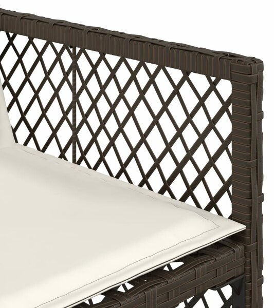 VidaXL 15 részes barna polyrattan kerti ülőgarnitúra párnákkal