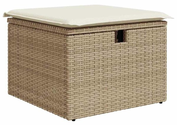 VidaXL Kerti Kanapé Szett 7 pcs Bézs polirattan