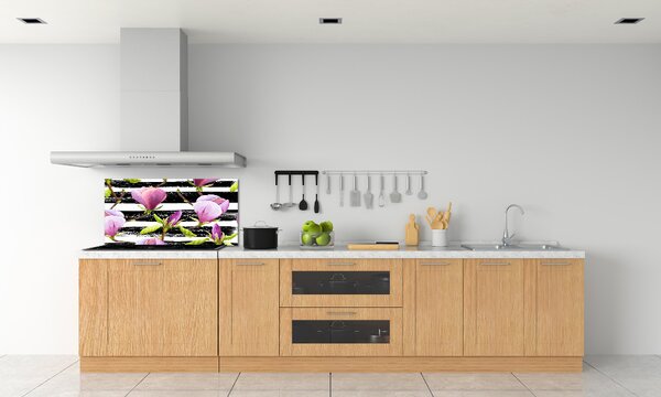 Konyhai hátfalpanel Magnolia rudak