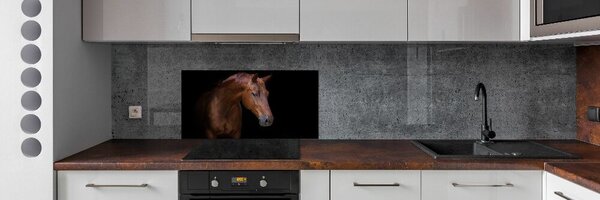 Konyhai fali panel Barna ló