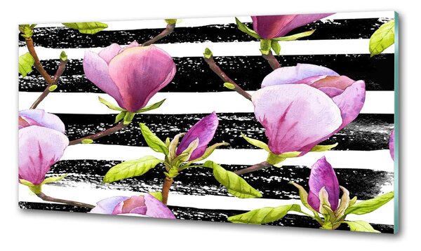 Konyhai hátfalpanel Magnolia rudak