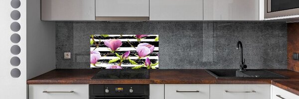 Konyhai hátfalpanel Magnolia rudak