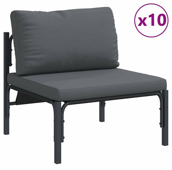 Kerti Kanapé Szett párnával 13 pcs Antracitszürke Acél