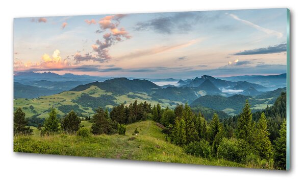 Konyhai dekorpanel Körkép a pieniny