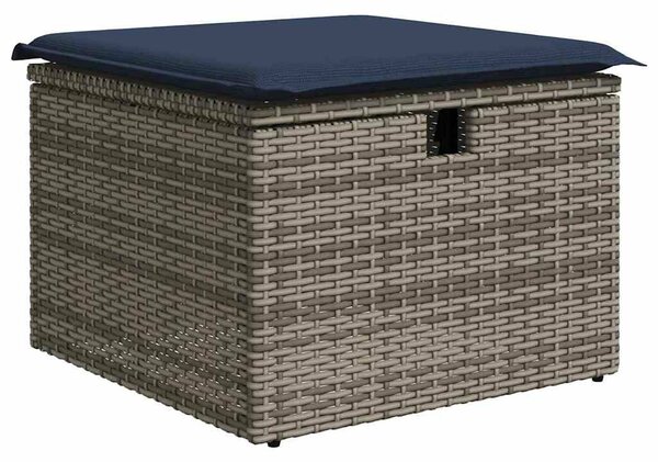 VidaXL 8 részes szürke polyrattan kerti ülőgarnitúra párnákkal
