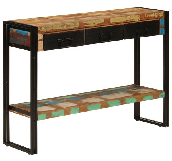 Tömör újrahasznosított fa tálalóasztal 110x30x76 cm