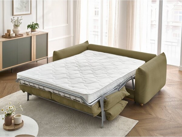 Zöld kinyitható kanapé 234 cm Ernest – Bobochic Paris