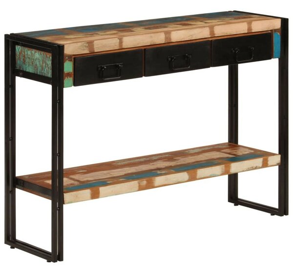 Tömör újrahasznosított fa tálalóasztal 110x30x76 cm