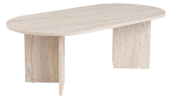 Bézs mérsékelten fényes dohányzóasztal 60x119 cm Sable – Kalune Design