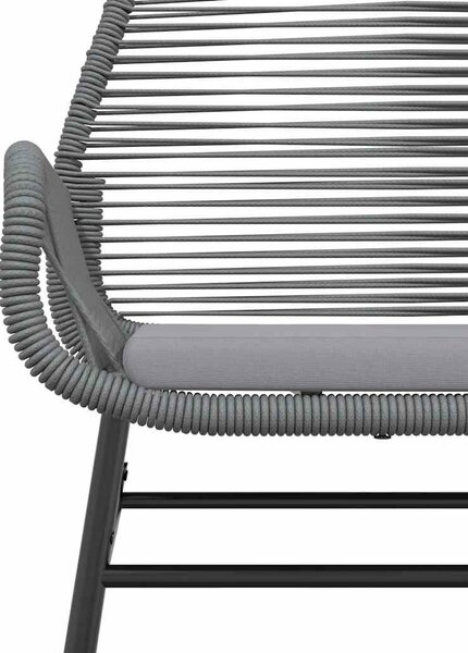 VidaXL 7 részes szürke polyrattan üveg kerti étkezőgarnitúra párnával