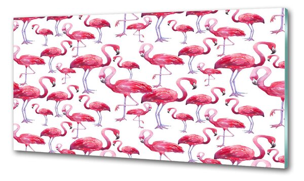 Konyhai fali panel Flamingók
