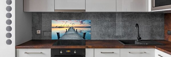 Konyhai dekorpanel Fából készült móló